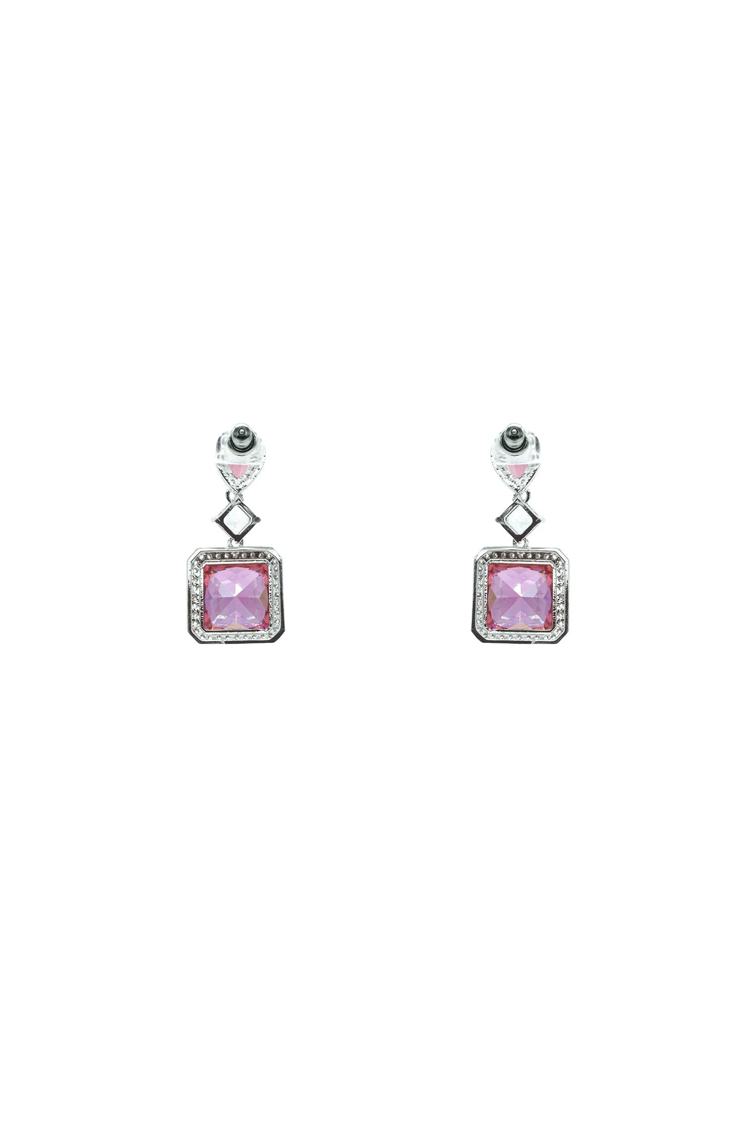 Remi Pink Embellished Earrings 3 Remi Pink Embellished Earrings - Image 2