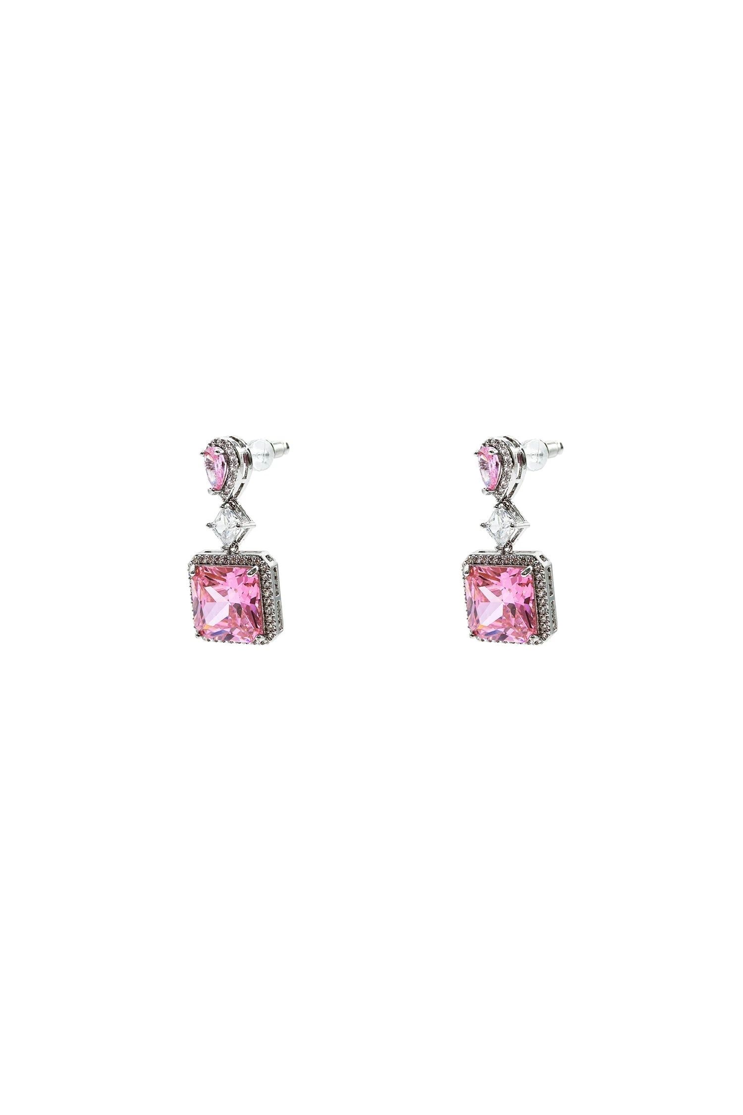 Remi Pink Embellished Earrings 4 Remi Pink Embellished Earrings - Image 3