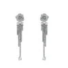 Katia Silver Flower Drop Earrings -Alamour The Label US 118 bab25f66 d608 48f6 8707 859cadaf8c75