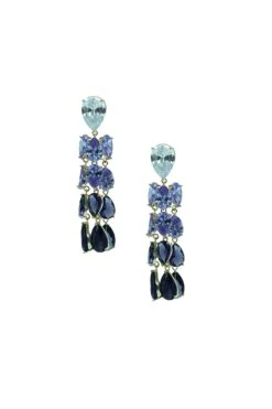 Celia Purple Duo Drop Earrings -Alamour The Label US 128 1875adb9 925e 4dc0 beec 91d907b4975b