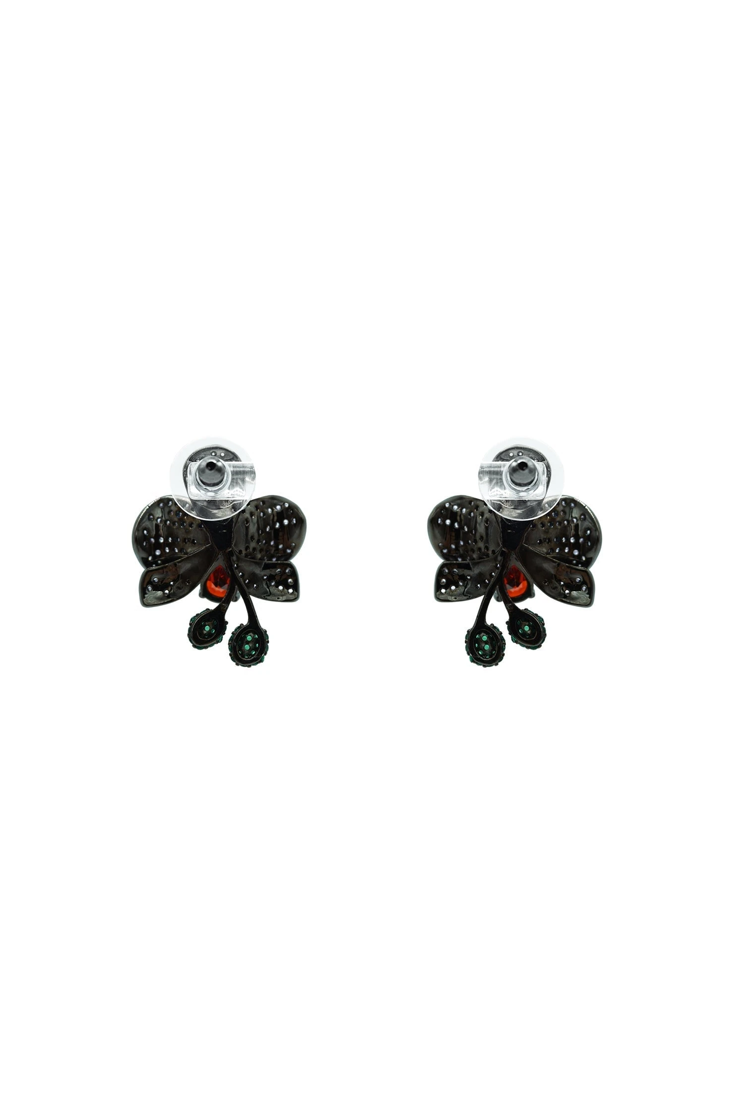 Amandine Black Floral Studs 5 Amandine Black Floral Studs - Image 3