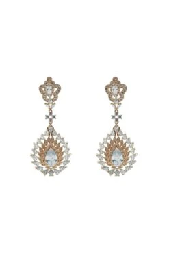 Zoe Rose Gold Embellished Earrings