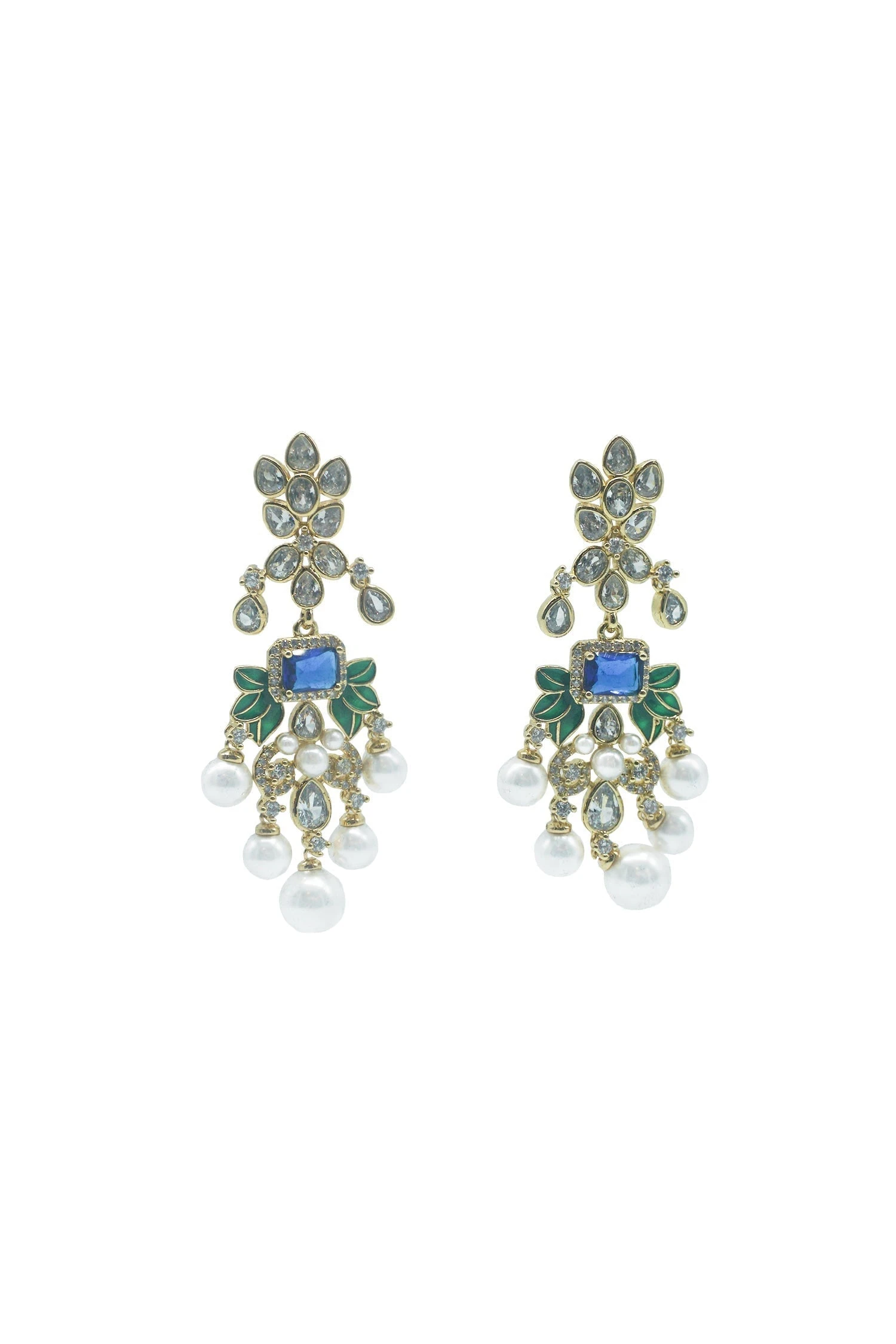 Jolie Embellished Earrings With Pearls 3 Jolie Embellished Earrings With Pearls