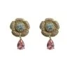 Danielle Gold Diamante Flower Earrings -Alamour The Label US 26 84fa9402 e858 4198 8ce1 4ef71663761f