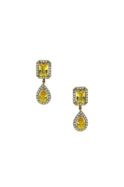 Clio Yellow Embellished Earrings 7 Clio Yellow Embellished Earrings -Alamour The Label US 2 8c28efe6 8817 4ed2 91c3 1c42541f6f0b