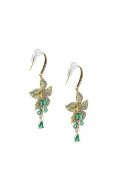 Suzette Flower Gem Earrings -Alamour The Label US 30 0a1dc768 cfc6 45f6 ba63 f865e95e0a3f