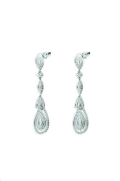 Manon Silver Teardrop Earrings -Alamour The Label US 478