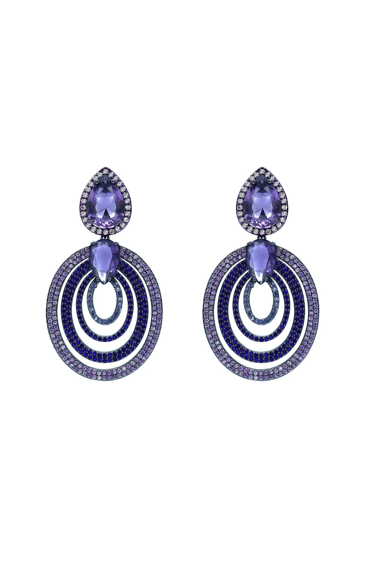 Jamila Purple Oval Earrings 3 Jamila Purple Oval Earrings