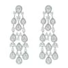 Corrine Silver Embellished Drop Earrings -Alamour The Label US 498