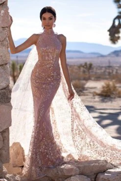 Tyra Glitter Cape Gown - Rose Gold -Alamour The Label US 50 c63b74bd d98f 4660 95c9 a23a6da5684c