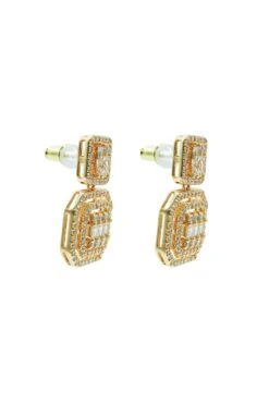 Gisele Gold Diamante Earrings -Alamour The Label US 519