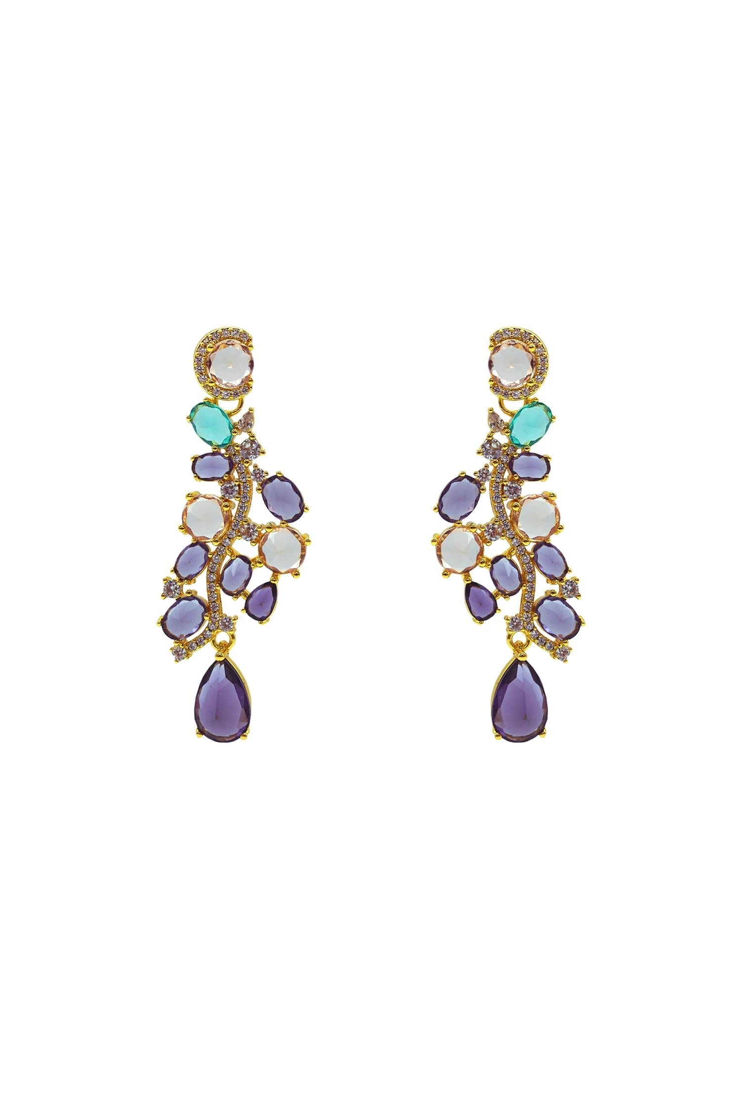 Marcelle Gold Embellished Statement Earrings 3 Marcelle Gold Embellished Statement Earrings