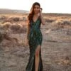 Danica Sequin Gown - Emerald -Alamour The Label US 9 28b2a62a 736f 4ec6 a379 6a7177081228